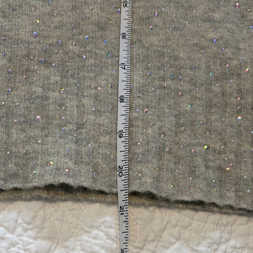 J. Crew Light Gray Sweater with Sparkle Accents - xs NWT - Picture 13 of 16